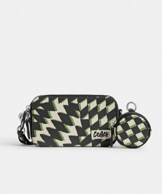 ＜COACH＞チャーター　スリム　クロスボディ・ジオ　チェック　プリント